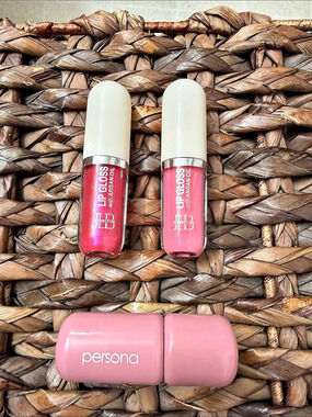 Persona Petal Lip Gloss Stain  and JLB cosmetics glosses PetalPink/Rose set NWT